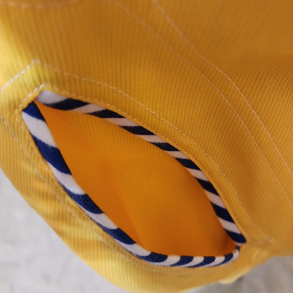 Joyce USA Jacket Vintage Full Zip Bomber YELLOW NAVY STRIPE small - Picture 4 of 9